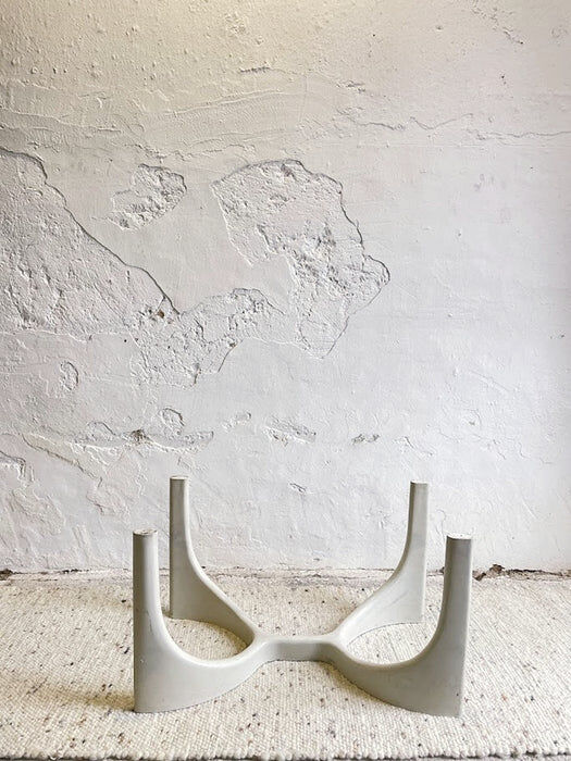 Vintage Marmorino coffee table with sculptural base, Danish modern style 1991
