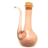 Ancienne verseuse en verre soufflé violine, signée BIOT