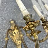 Pair of brass wall lights – Louis XVI style