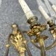Pair of brass wall lights – Louis XVI style