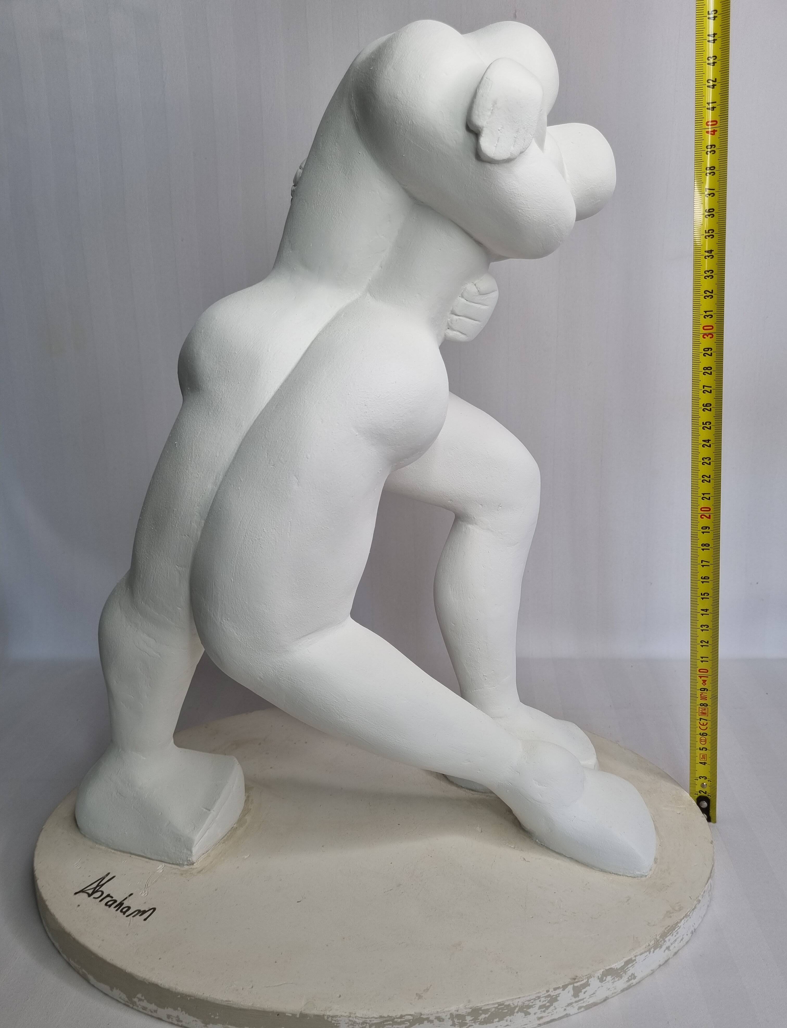 Original sculpture The Embrace signed Françoise Abraham patinated plaster 46 cm