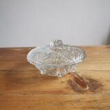 Bonbonnière en verre ciselé