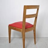 4 Chaises en chêne massif 1950