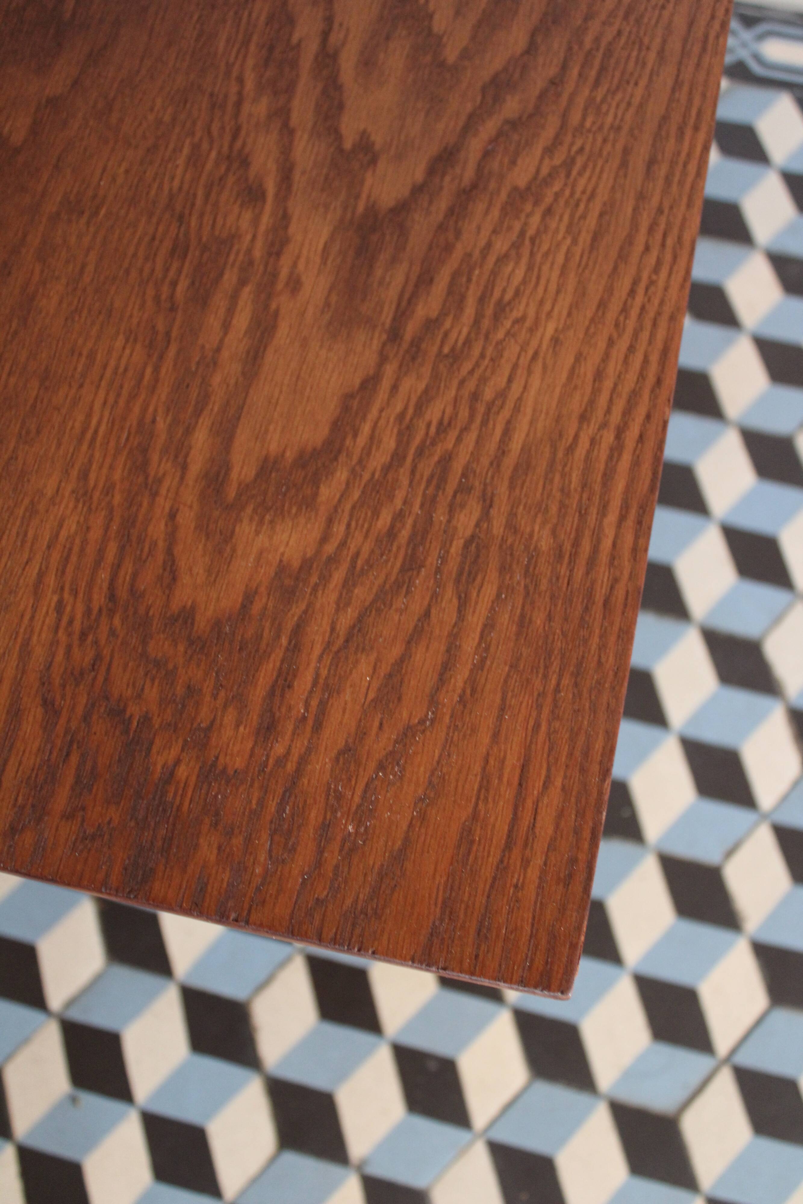 Teak coffee table with compass feet