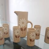 Aperitif service, vintage drinks service in Saint-Amand stoneware.