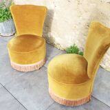Paire de fauteuils crapaud