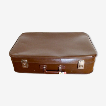 Brown vintage suitcase All aboard