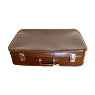 Brown vintage suitcase All aboard