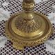 French Vintage Brass Table Lamp With Cream Fringed Shade 5567