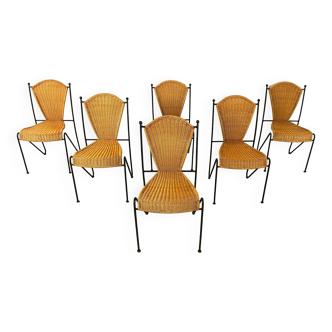 Chaises d'Appoint par Frederick Weinberg, 1960s, Set de 6