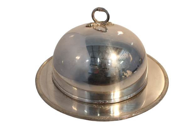 Silver metal bell dish "europ felix"