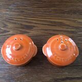 Le Creuset salt and pepper shakers