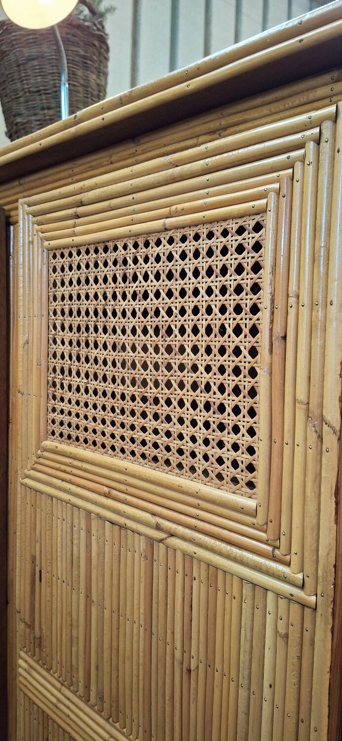 Rattan wardrobe