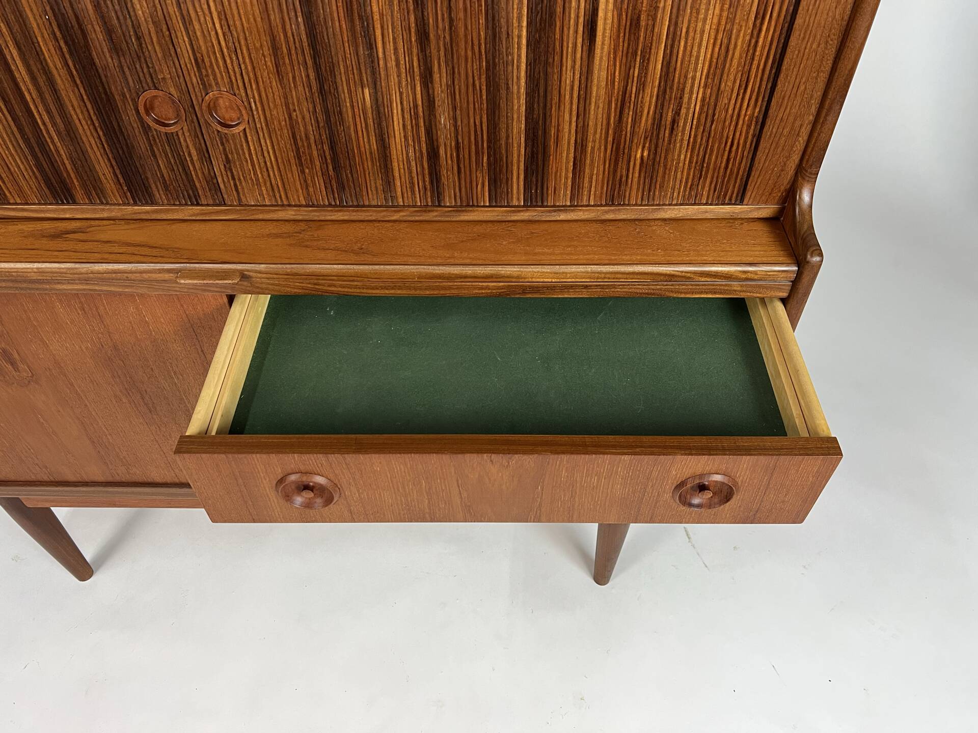 Danish teak highboard cabinet by Johannes Andersen 1960s