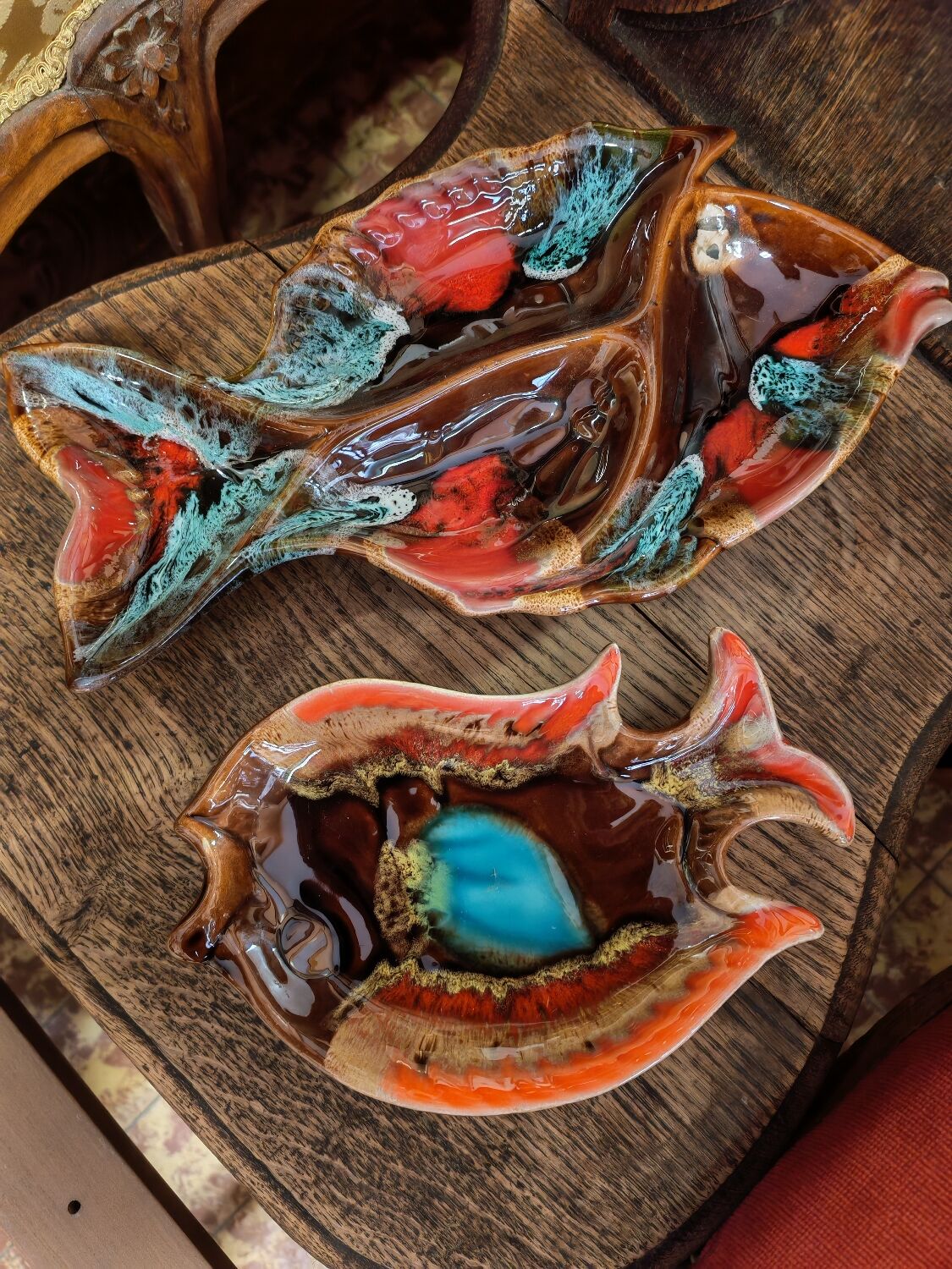 Ceramic aperitif duo Vallauris fish shape