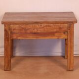 Antique Burmese teak bedside table