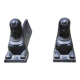 Old cast iron sphinx chenets