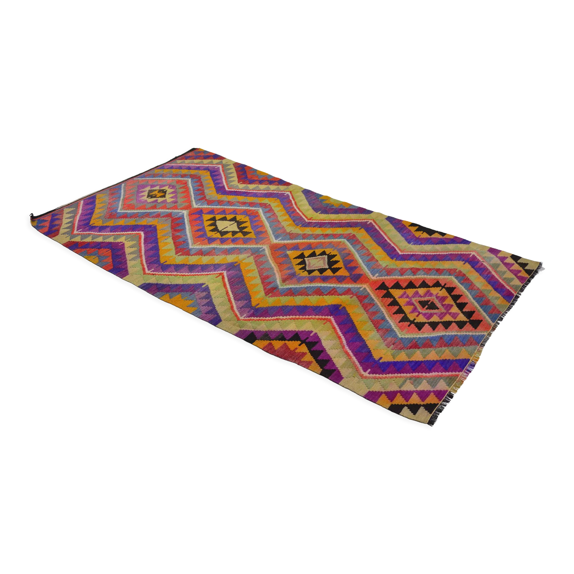 Anatolian handmade kilim rug 280 cm x 189 cm