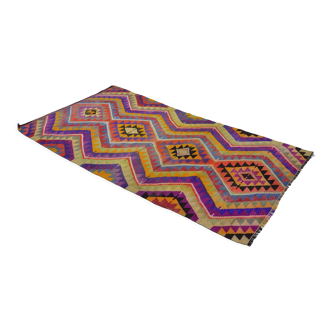 Anatolian handmade kilim rug 280 cm x 189 cm