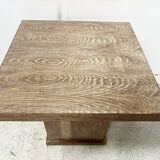 Art Deco coffee table in limed oak, 20th century