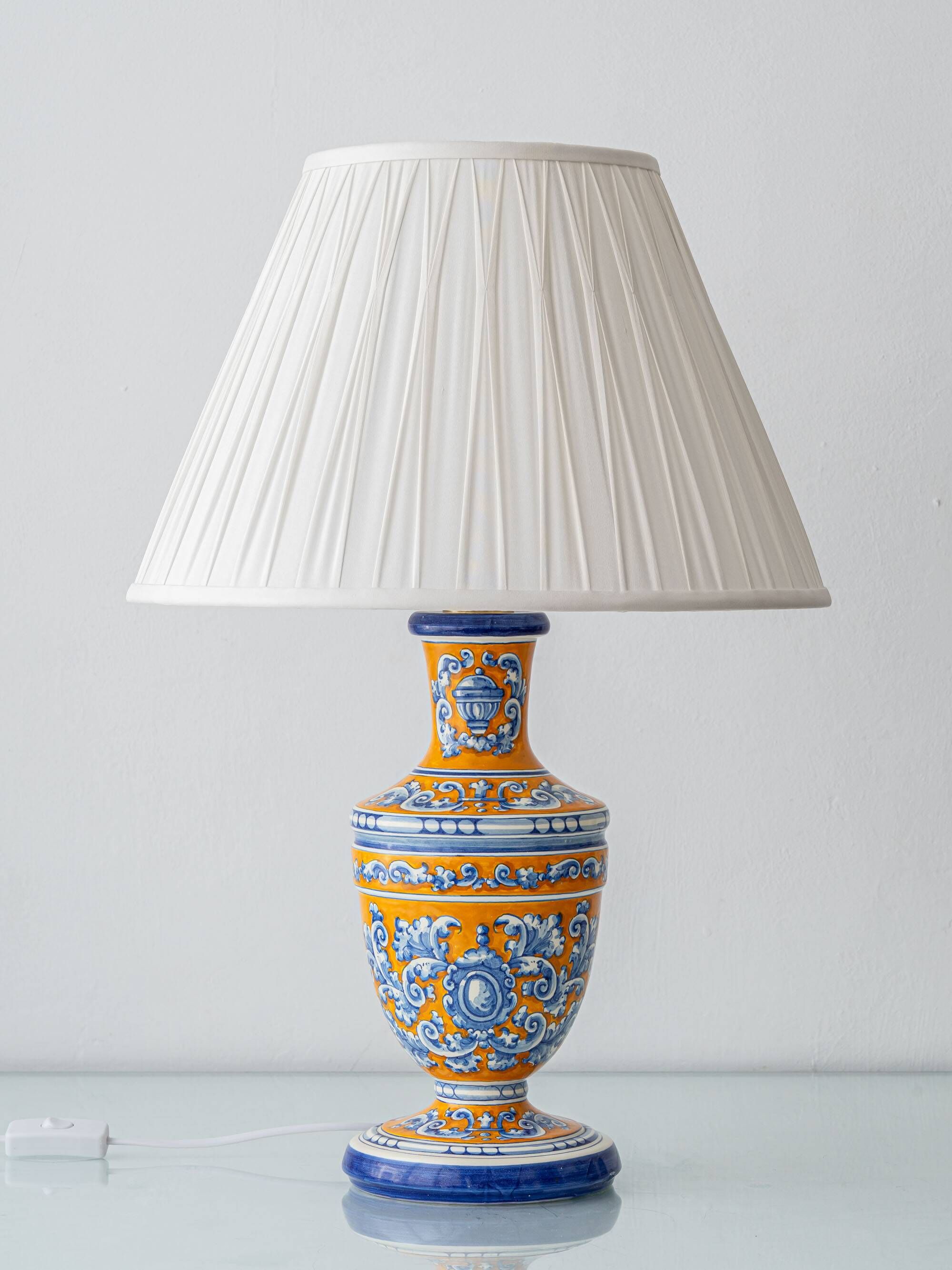 Vintage Talavera Table Lamp, Hand-Painted Ceramic, Spain
