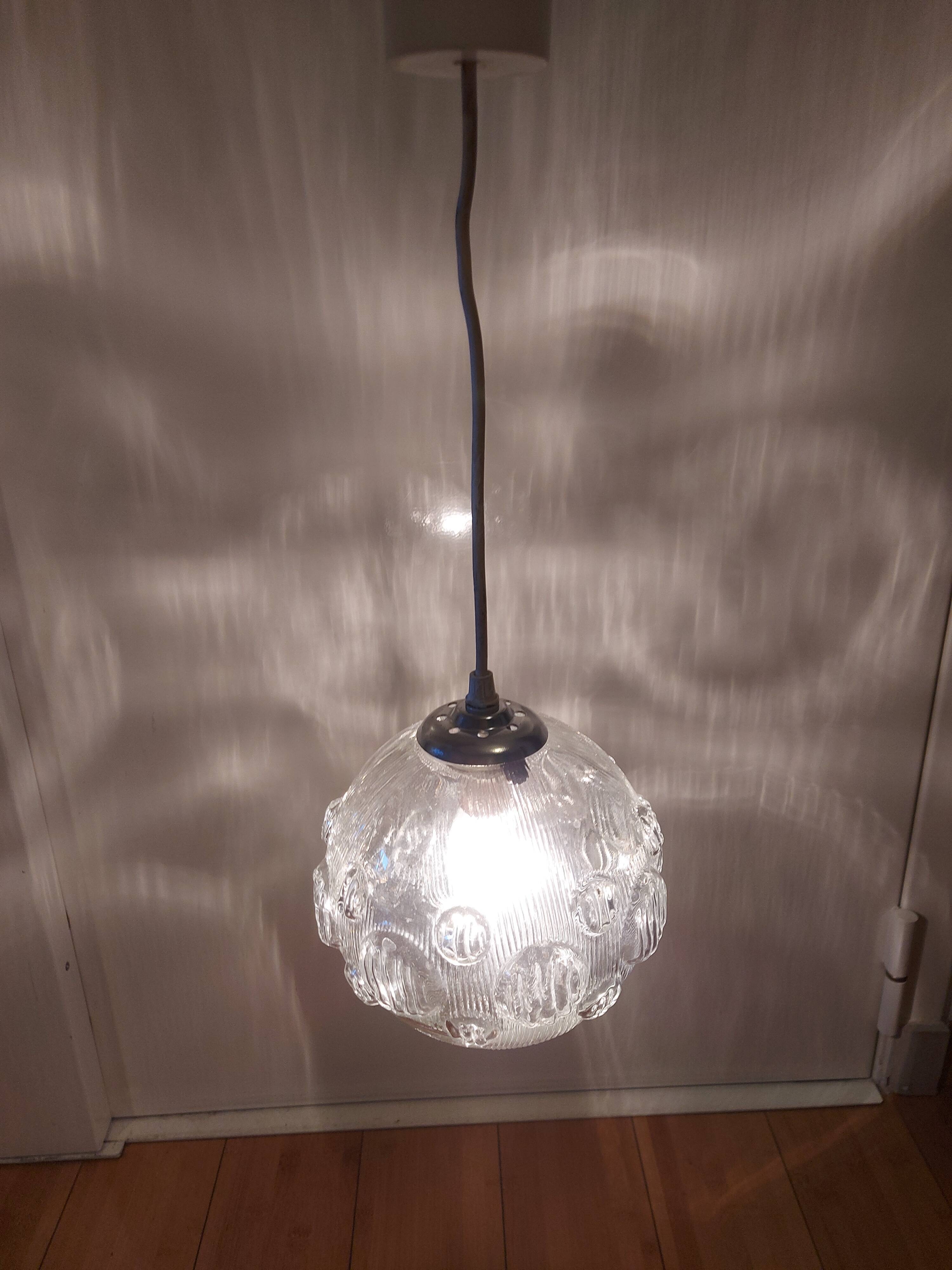 Vintage glass pendant lamp