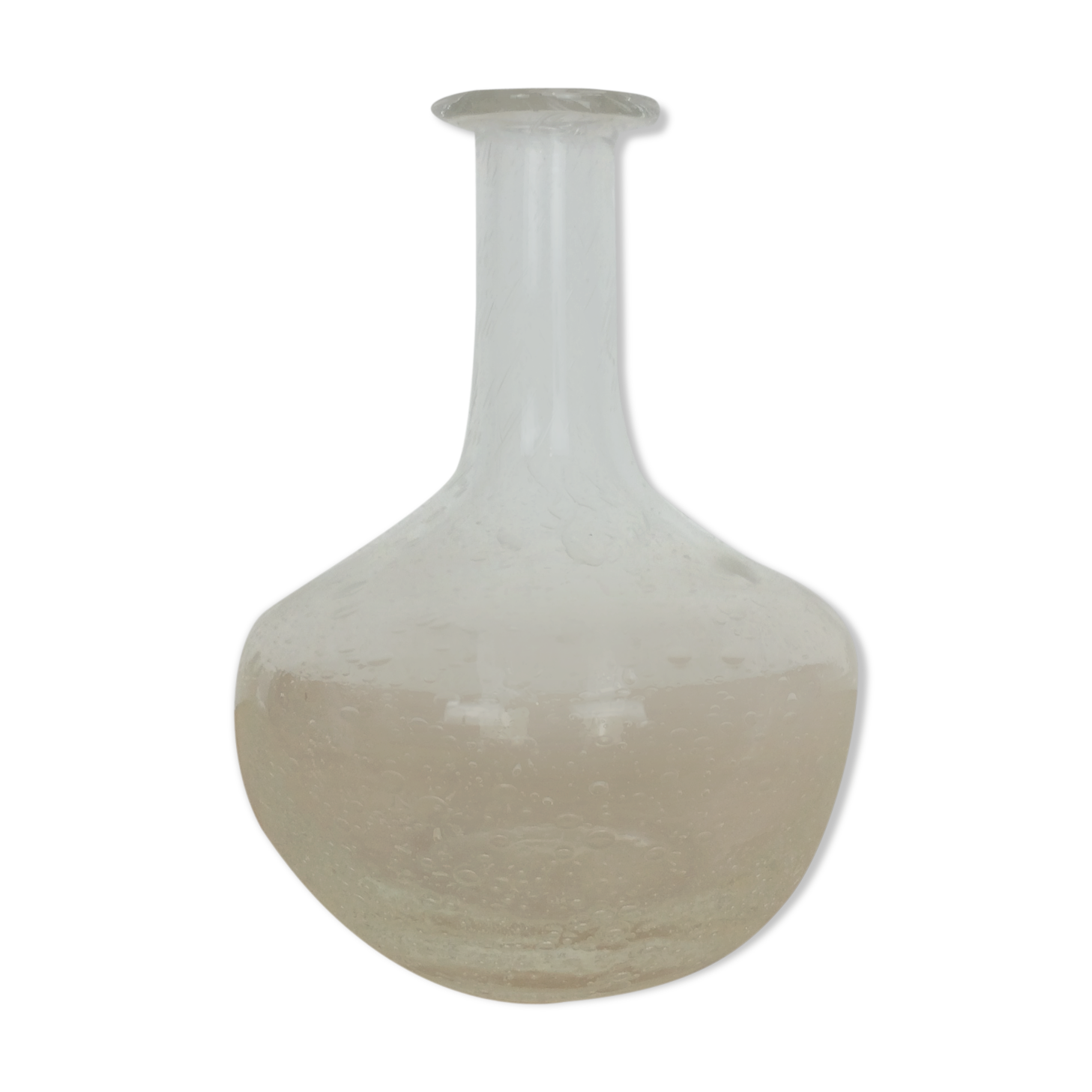 Vase soliflore en verre bullé de Biot
