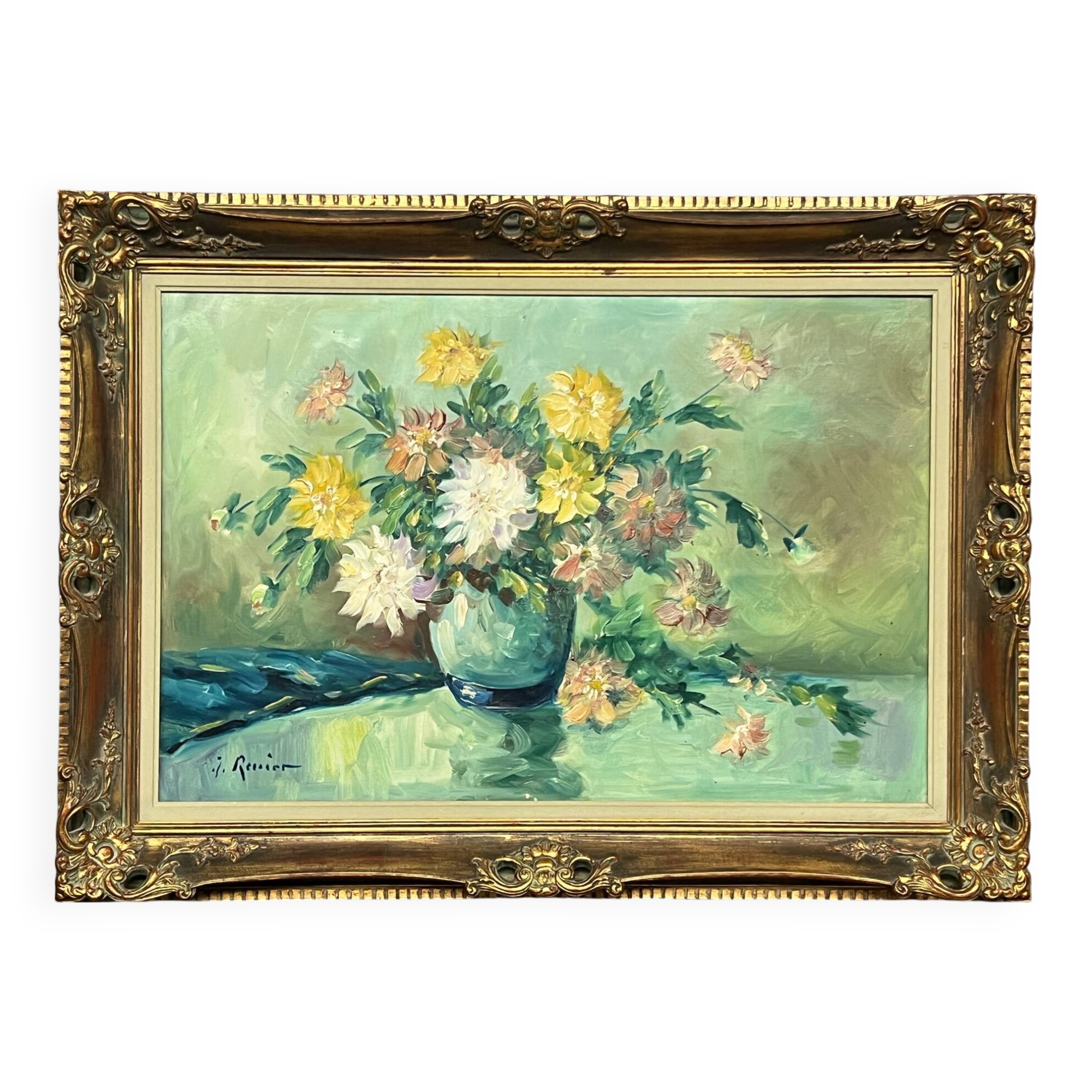 Still life with flowers signed.