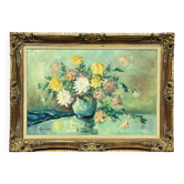 Nature morte aux fleurs signée.