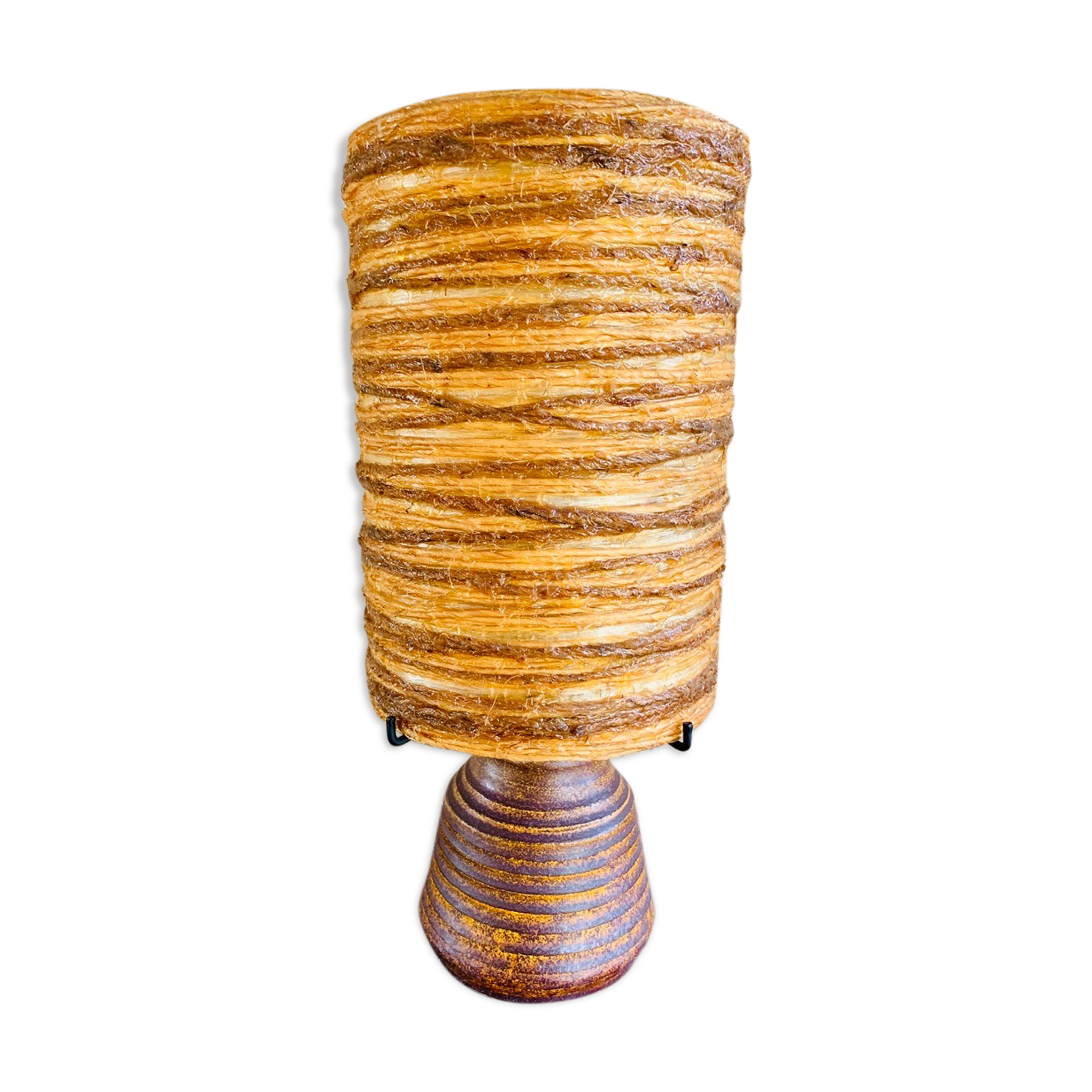 Vintage stoneware table lamp by Accolay, 70s