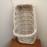 Vintage white wicker basket for flowers or others