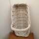 Panier en osier blanc vintage pour fleurs ou autres