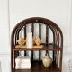Vintage rattan and caning shelf bookcase