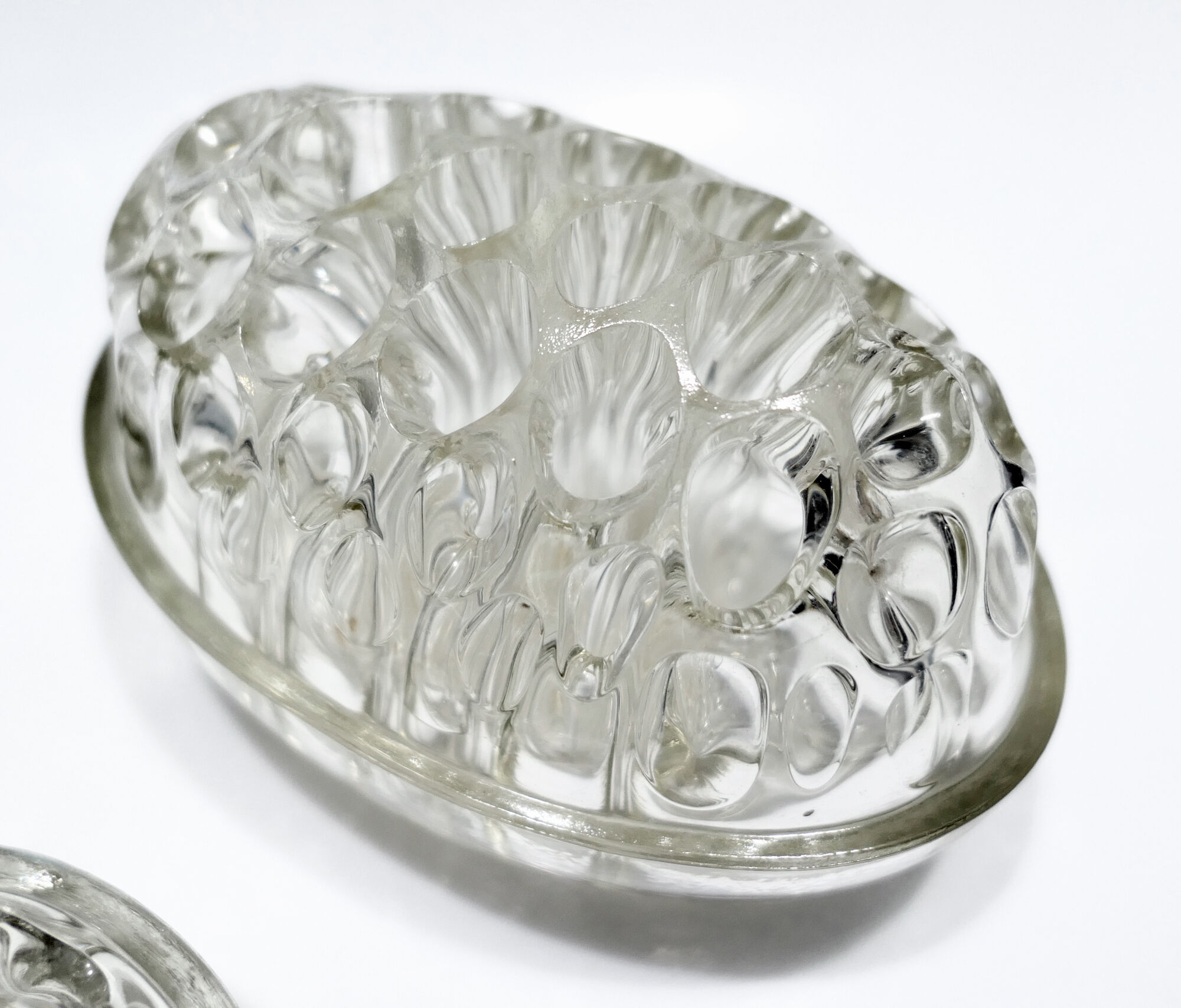 Three Glass Flower Picnics by VMC Reims 60s-70s