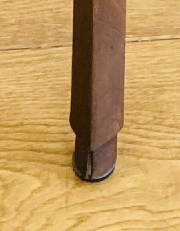 Louis XV bedside table or snack table, 18th century, quadrilobed side openings