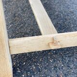 Renovated farmhouse table in solid oak wood and veneer 135cm