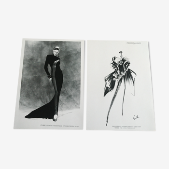 Illustration Pierre Balmain and his press fashion photography