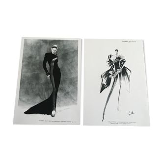 Illustration Pierre Balmain and his press fashion photography