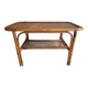 Vintage coffee table in rattan and cane – 1960s/70s