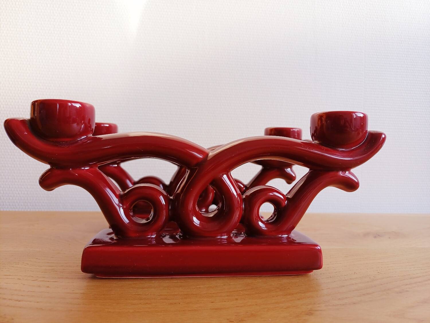 Pair of art deco ceramic candlesticks/candlesticks