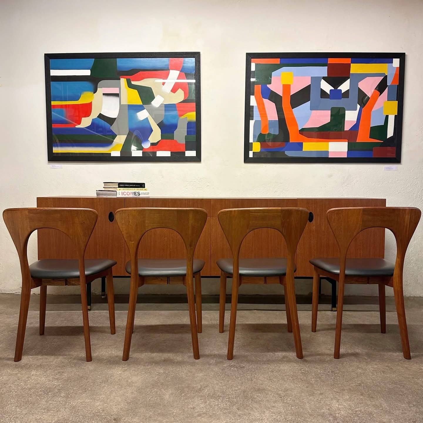 Suite de 4 chaises en teck par Niels Koefoed, 1960