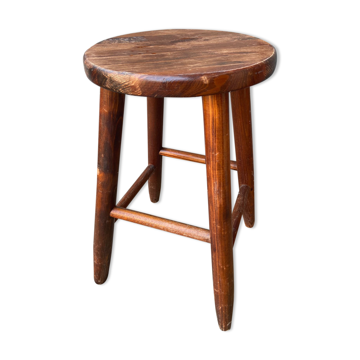 Vintage rustic farmhouse stool