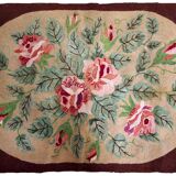 Tapis ancien Américain Hooke fait main 82x134cm, 1900
