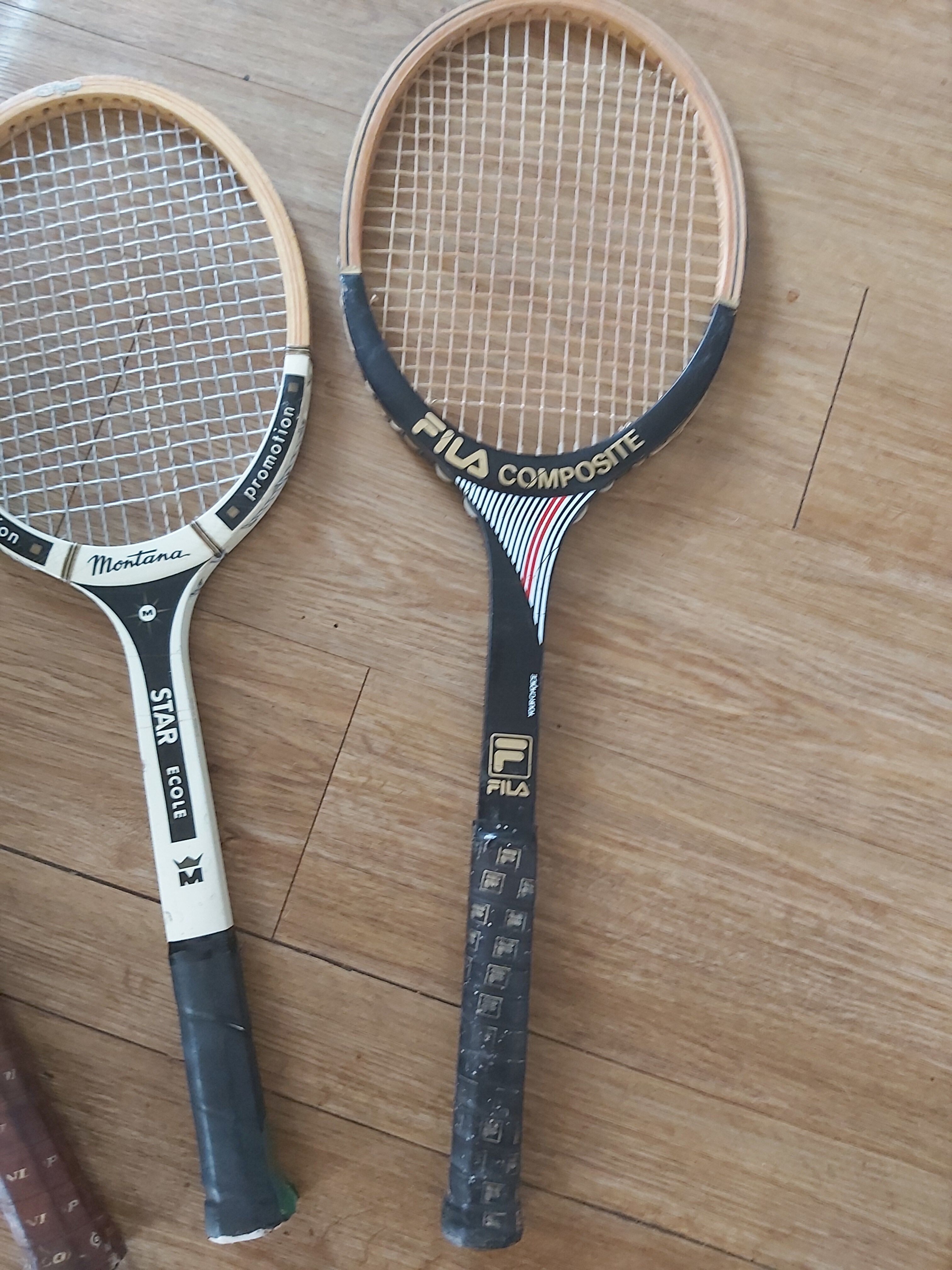 Série de 3 raquettes de tennis vintage