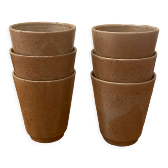 Set of 6 stoneware cups