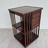 Mahogany rotating bookcase