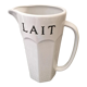 Pichet à lait en céramique blanche