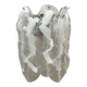 Transapent and white “fiamma” murano glass wall sconce
