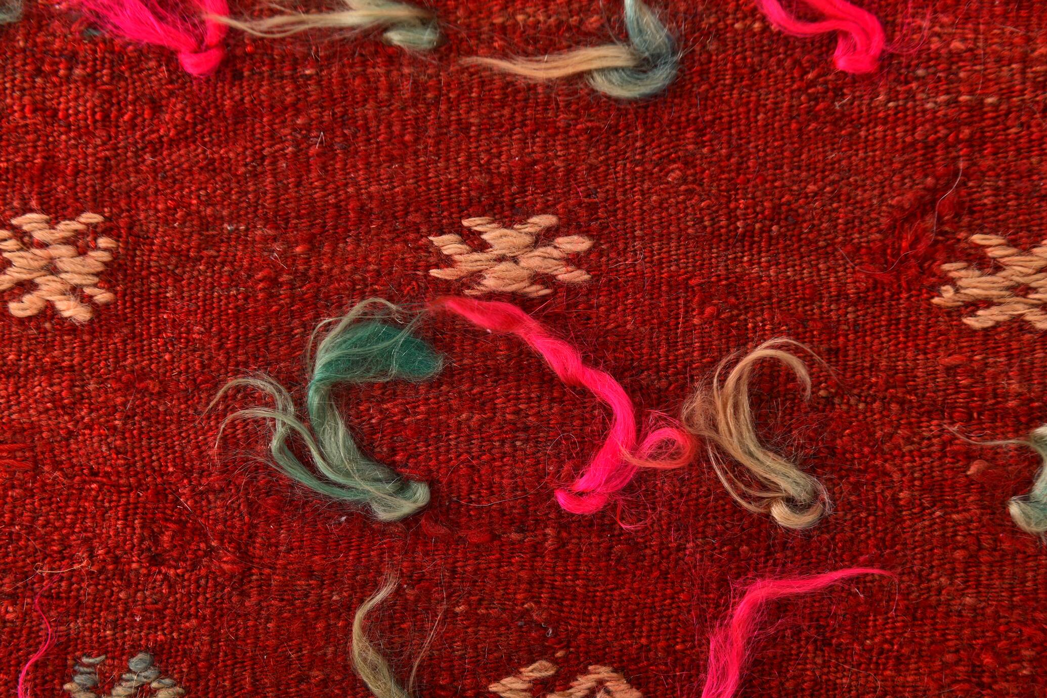 3x5 Red Contemporary Vintage Kilim Rug, 105x149Cm