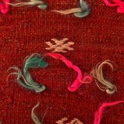 3x5 Red Contemporary Vintage Kilim Rug, 105x149Cm